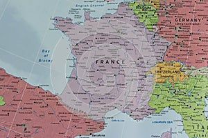 France map closeup.
