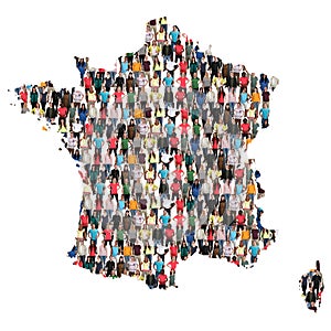 France map multicultural group of people integration immigration