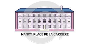 France, Nancy, Place De La Carriere travel landmark vector illustration photo
