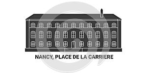 France, Nancy, Place De La Carriere travel landmark vector illustration