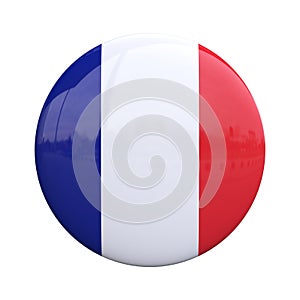 France national flag badge, nationality pin 3d rendering