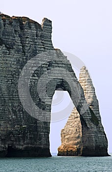 France, Normandie: Etretat 'Elephant's Trunk'