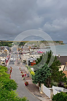 France, Normandy, view of Arromanches