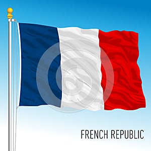 France official national flag, French Republic, European Union