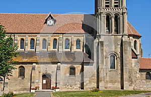 France, the old church of Nesles la VallÃ©e in Val d Oise
