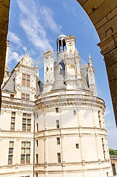 France. One of the towers of the Castle of Chambord, 1519 - 1547 years