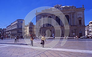 France: The Opera of Montpellier City in Langedoc-ROusillon