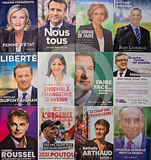 France, Paris, April 2022, The Twelve Professions of Faith for the 2022 presidential campaign in France