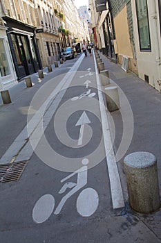 France Paris Bicycle lane in Paris France  847336