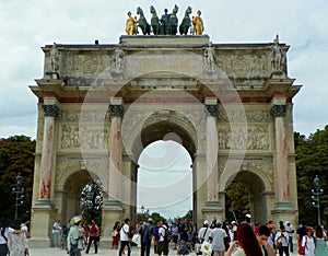 France, Paris, Carrousel Square, Arc de Triomphe du Carrousel