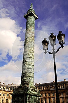 France, Paris: Column and place Vendome