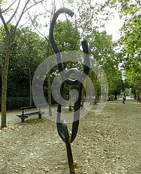France, Paris, Luxembourg Gardens, sculpture in homage to the struggles of the slaves of the French colonies