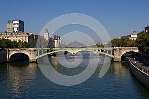 France Paris Notre-Dame Bridge over River Seine  708430