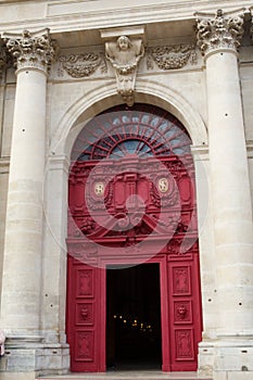 France Paris Red Door in Saint Paul Church   923077