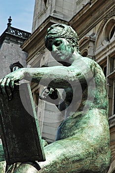 France, Paris, town hall; Sculpture