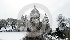 France Paris under snow