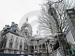 France Paris under snow