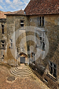 France, picturesque castle of Biron in Dordogne