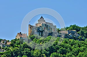 France, picturesque castle of Castelnaud in Dordogne