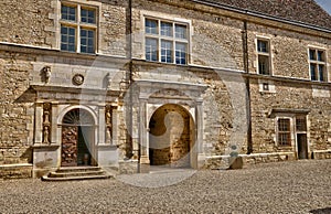 France, the picturesque castle of Le Clos de Vougeot in Bourgogne