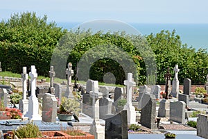France, the picturesque cemetery of Varengeville sur Mer