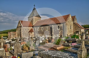 France, the picturesque church of Varengeville sur Mer