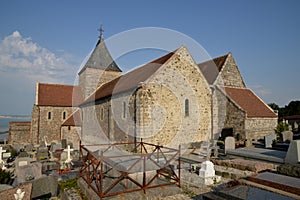 France, the picturesque church of Varengeville sur Mer