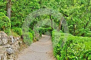 France, picturesque garden of Marqueyssac in Dordogne