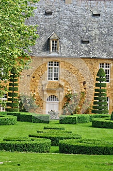 France, picturesque Jardins du Manoir d Eyrignac in Dordogne