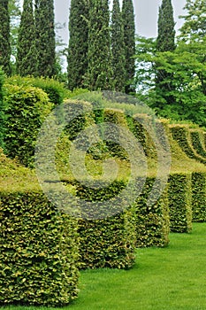 France, picturesque Jardins du Manoir d Eyrignac in Dordogne