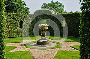 France, picturesque Jardins du Manoir d Eyrignac in Dordogne