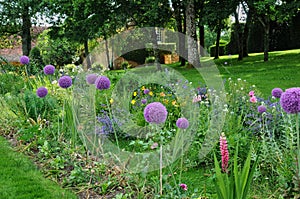 France, picturesque Jardins du Manoir d Eyrignac in Dordogne