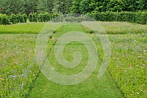 France, picturesque Jardins du Manoir d Eyrignac in Dordogne