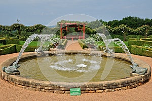 France, picturesque Jardins du Manoir d Eyrignac in Dordogne