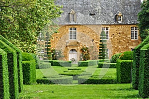 France, picturesque Jardins du Manoir d Eyrignac in Dordogne photo