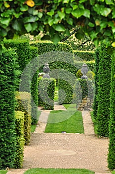 France, picturesque Jardins du Manoir d Eyrignac in Dordogne