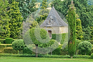 France, picturesque Jardins du Manoir d Eyrignac in Dordogne