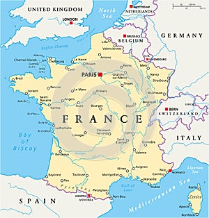 Francia mappa politica 