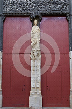 France Rouen Column-Statue of Saint Romain  847470