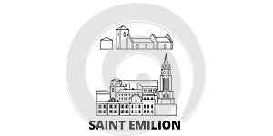 France, Saint Emilion line travel skyline set. France, Saint Emilion outline city vector illustration, symbol, travel