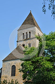 France, Saint Leon sur Vezere church in Perigord photo