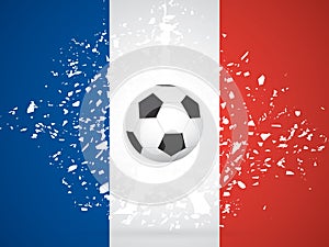 France Soccer / Football Background. Vector Illustration