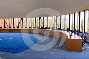 France, Strasbourg - 29 October 2015:Human Rights Building - Assembly hall