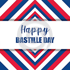 France striped background of happy bastille day vector design