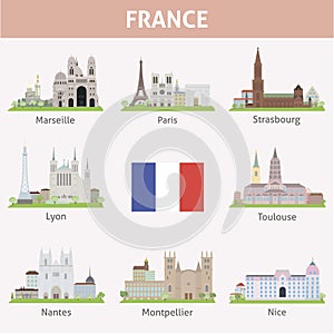 France. Symbols of cities