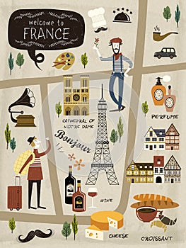 France travel concept map