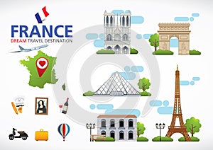 France travel dreams destination, France travel symbols, Symbols of France, landmark.