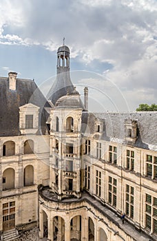 France. View of the courtyard of the castle of Chambord, 1519 - 1547 years