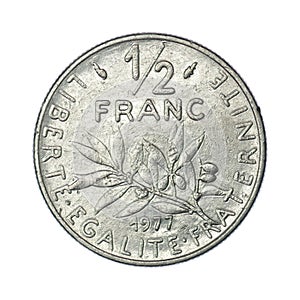 France Â½ franc, 1977