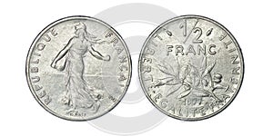 France Â½ franc, 1977